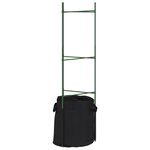 vidaXL Cage à tomates avec sac à plantes 2 Pièces 116 cm acier et PP