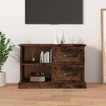 vidaXL Meuble TV chêne fumé 73x35 5x47 5 cm bois d'ingénierie