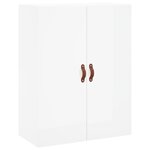 vidaXL Armoire murale blanc brillant 69 5x34x90 cm