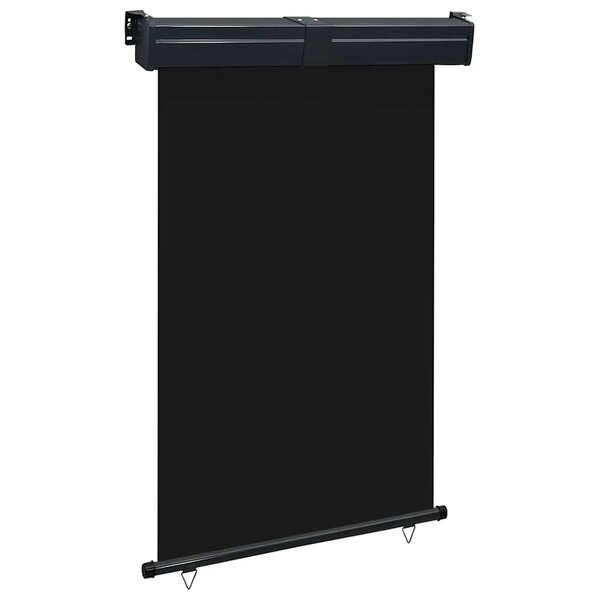 vidaXL Auvent latéral de balcon 125x250 cm noir