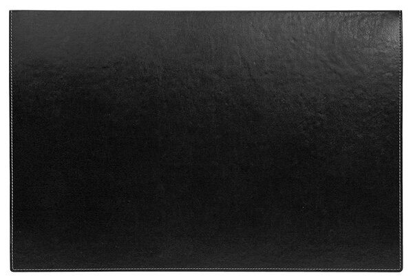 Sous-main Double Ouvrant 'Elyane' Polyuréthane Piqûres Sellier Noir SIGN