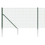 vidaXL Clôture en treillis métallique et piquet d'ancrage vert 1 1x10m