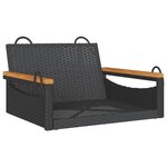 vidaXL Balancelle noir 63x62x40 cm résine tressée