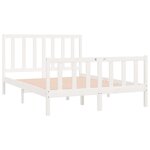 vidaXL Cadre de lit sans matelas blanc 120x190 cm bois massif