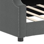 vidaXL Lit de repos sans matelas gris foncé 90x200 cm tissu