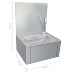 vidaXL Lavabo de lavage avec robinet et distributeur de savon Inox