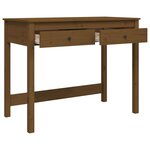 vidaXL Bureau avec tiroirs Marron miel 100x50x78 cm Bois massif de pin