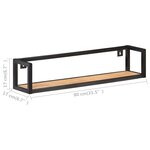 vidaXL Étagères murales 2 Pièces 80 cm Bois d'acacia massif