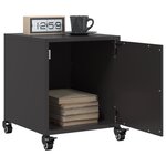 vidaXL Tables de chevet 2 Pièces noir 36x39x43 5 cm acier