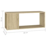vidaXL Meuble TV Chêne sonoma 80x24x32 cm Aggloméré