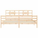 vidaXL Cadre de lit avec tête de lit 200x200 cm bois massif