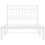 vidaXL Cadre de lit métal sans matelas et tête de lit blanc 100x190 cm