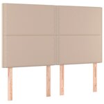 vidaXL Sommier à lattes de lit avec matelas LED Cappuccino 140x200 cm