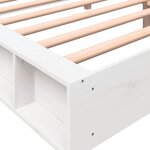 vidaXL Cadre de lit blanc 200x200 cm bois de pin massif
