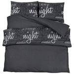 vidaXL Ensemble de housse de couette Noir 220x240 cm Coton