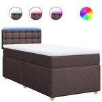 vidaXL Sommier à lattes de lit avec matelas Marron foncé 100x200 cm