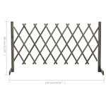vidaXL Clôture en treillis de jardin Gris 150x80 cm Bois de sapin