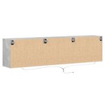 vidaXL Meuble TV mural avec LED gris béton 180x31x45 cm