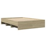 vidaXL Cadre de lit sans matelas chêne sonoma 120x200 cm