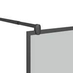 vidaXL Paroi de douche 90x195 cm Verre ESG foncé Noir