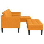 vidaXL Ensemble de Canapés 2 Pièces avec Coussins en Tissu Jaune Foncé