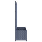 vidaXL Jardinière avec treillis Gris foncé 120x40x136 cm PP