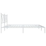 vidaXL Cadre de lit métal sans matelas et tête de lit blanc 193x203 cm