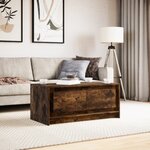 vidaXL Table basse avec lumières LED chêne fumé ois d'ingénierie