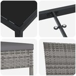 vidaXL Set de salle à manger de jardin 7 pièces Gris Poly Rattan