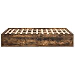 vidaXL Cadre de lit sans matelas chêne fumé 120x200 cm