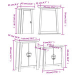 vidaXL Ensemble de meubles de salle de bain 4 Pièces bois de pin massif