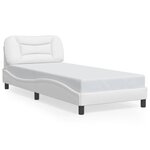 vidaXL Cadre de lit avec LED sans matelas blanc 80x200 cm