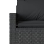 vidaXL Salon de jardin 6 Pièces avec coussins noir résine tressée