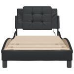 vidaXL Cadre de lit avec LED sans matelas noir 90x190 cm