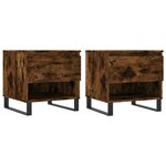 vidaXL Tables basses 2 Pièces chêne fumé 50x46x50 cm bois d'ingénierie