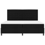 vidaXL Lit à ressorts avec matelas et LED noir 200x200 cm en tissu
