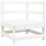 vidaXL Salon de jardin 8 Pièces blanc bois de pin massif