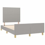 vidaXL Cadre de lit sans matelas gris clair 120x200 cm tissu