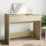 vidaXL Coiffeuse avec miroir chêne sonoma 100x45x76 cm