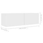 vidaXL Meubles TV 4 Pièces Blanc 100x30x30 cm Bois d'ingénierie
