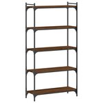 vidaXL Bibliothèque 5 niveaux chêne marron 80x30x154cm bois ingénierie