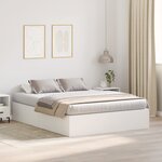 vidaXL Cadre de lit de rangement Blanc 140x200 cm