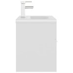 vidaXL Armoire d'évier avec lavabo intégré Blanc Aggloméré