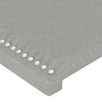 vidaXL Têtes de lit 2 Pièces Gris clair 80x5x78/88 cm Tissu