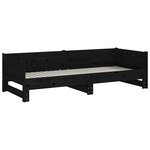 vidaXL Lit coulissant sans matelas noir 2x(80x200)cm
