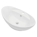 vidaXL Meuble de salle de bain en deux pièces Céramique Chêne