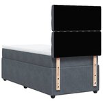 vidaXL Sommier à lattes de lit et matelas Gris foncé 80x200 cm Velours