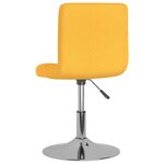 vidaXL Chaises pivotantes à manger lot de 6 jaune tissu