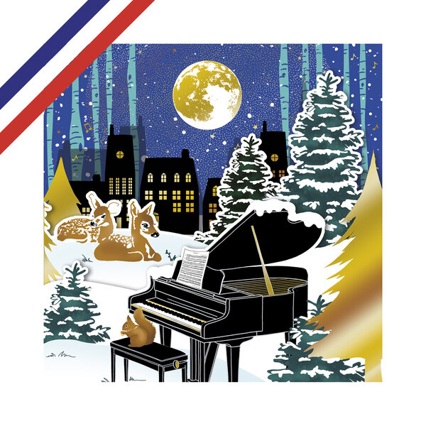 Carte tri-volet la musique de la forêt