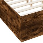 vidaXL Cadre de lit avec LED sans matelas chêne fumé 120x190 cm